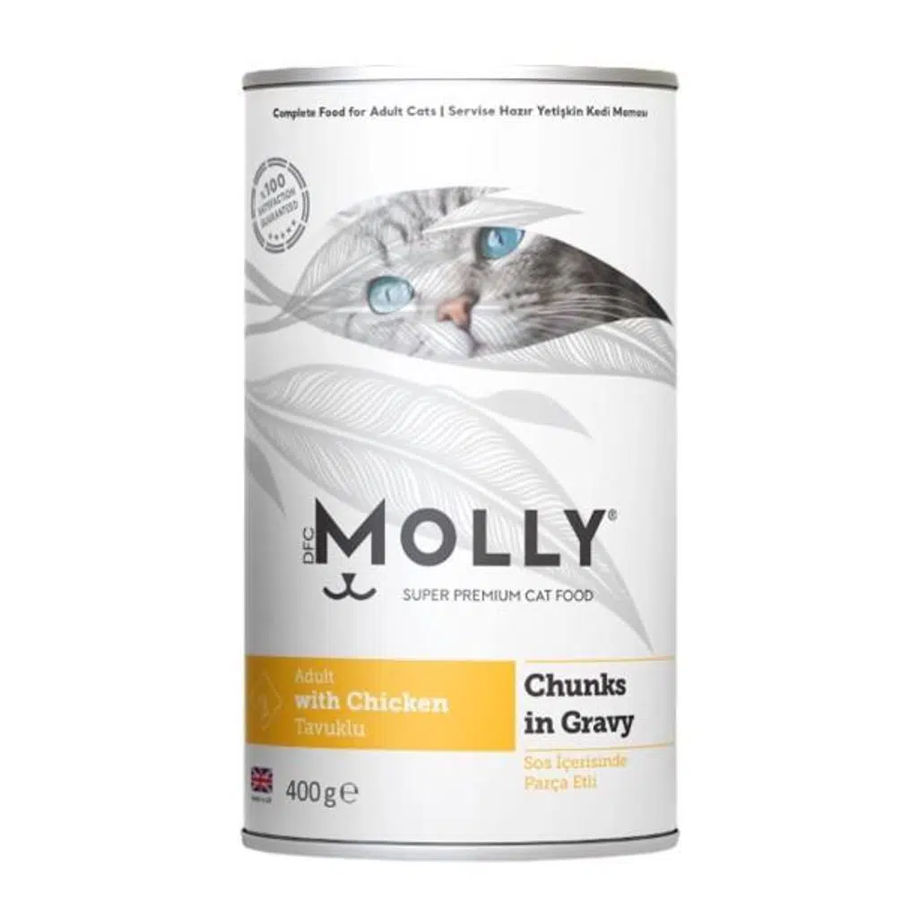 Molly Sos İçindeTavuk Etli Kedi Konservesi 400 Gr
