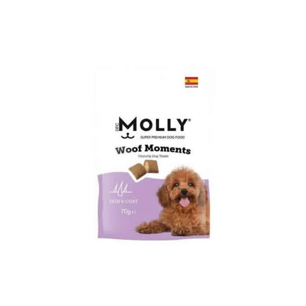 Molly Woof Moments Skin Coat Deri ve Tüy Bakımı Destekleyici Köpek Ödül Maması 70 gr