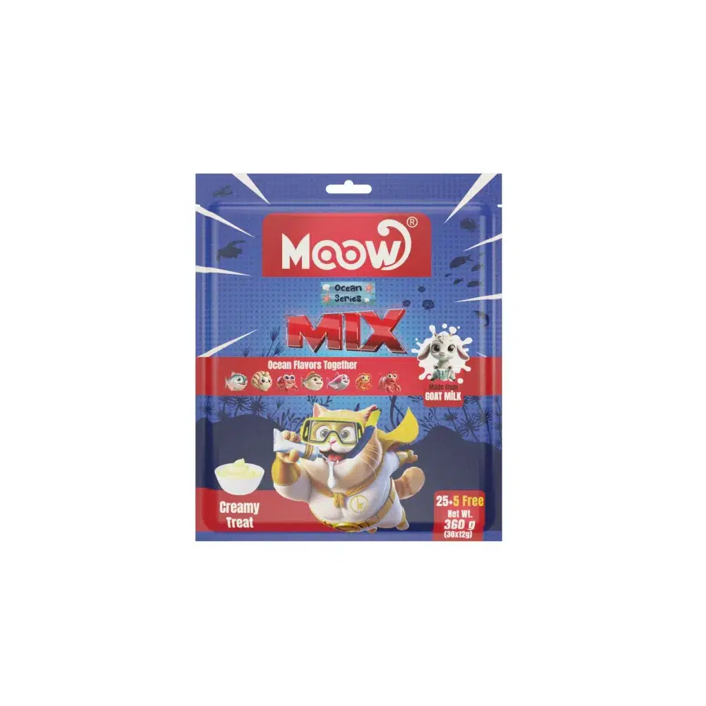 Moow Karışık Keçi Sütlü Okyonus Serisi 30 lu Kedi Ödülü