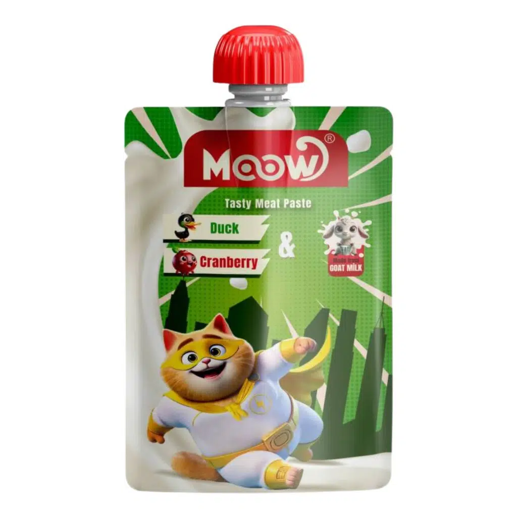 Moow Kedi Ördek Kızılcıklı Keçi Sütlü Kedi Et Ezmesi 90 gr