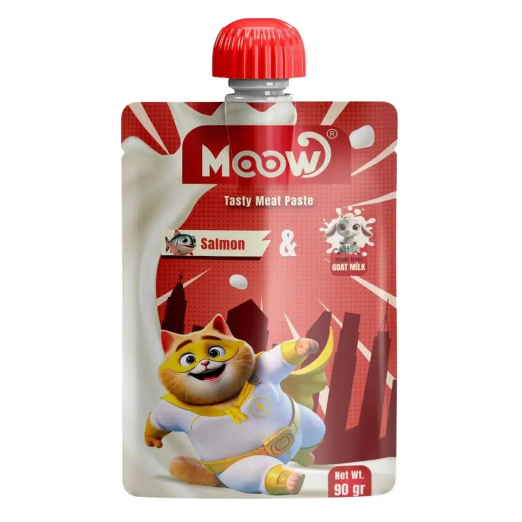 Moow Kedi Somonlu Keçi Sütlü Yavru Kedi Et Ezmesi 90 gr