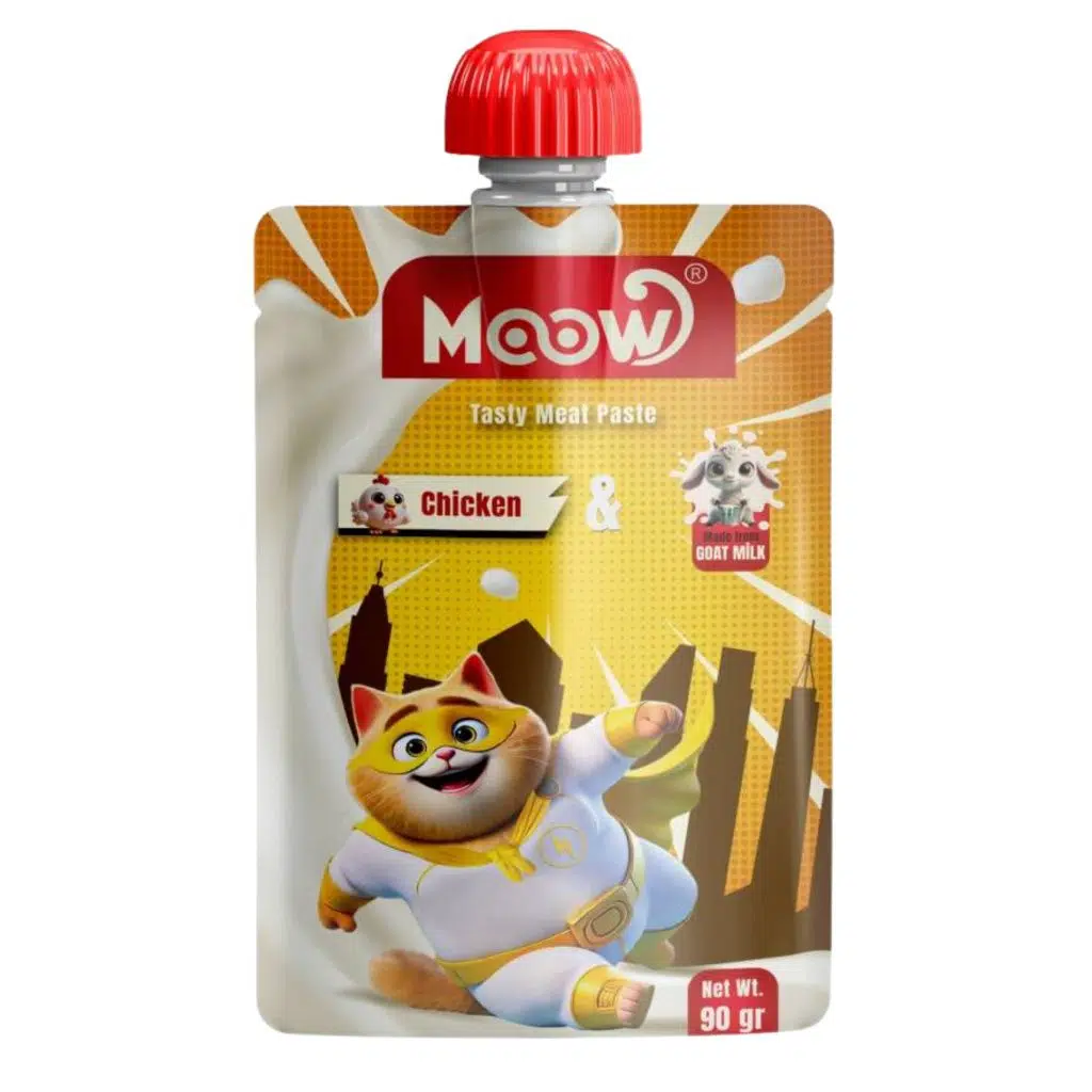 Moow Kedi Tavuklu Keçi Sütlü Kedi Et Ezmesi 90 gr