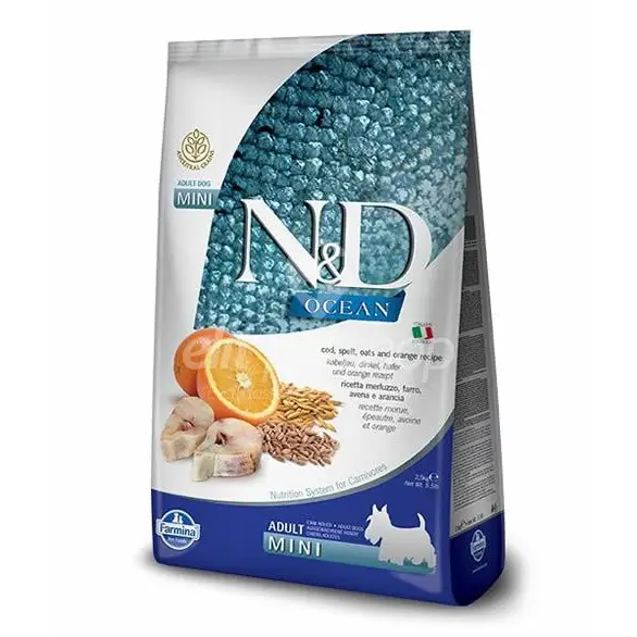 N&D Ocean Düşük Tahıllı Balıklı 2.5 Kg Mini Yetişkin Kuru Köpek Maması