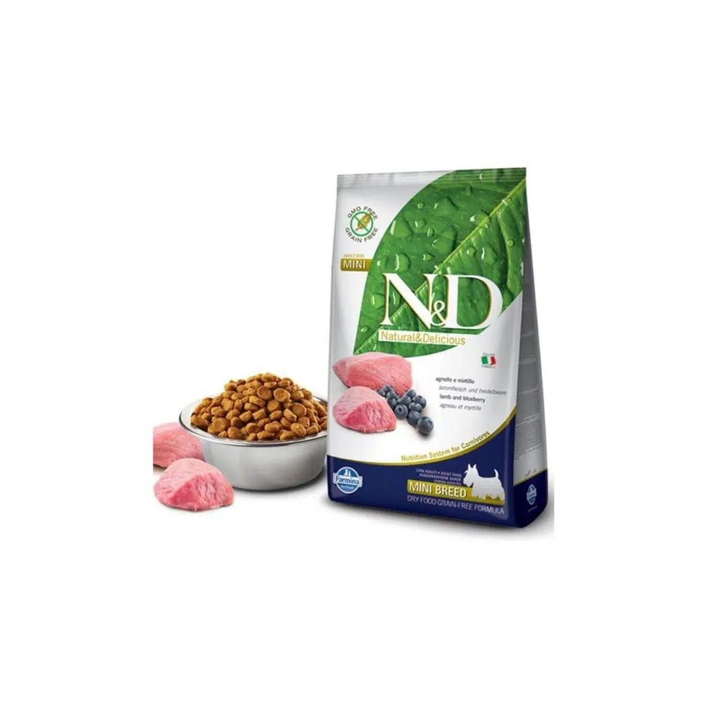 N&D Prime Tahılsız Kuzulu Yaban Mersinli Küçük Irk Yetişkin Köpek Maması 7 Kg