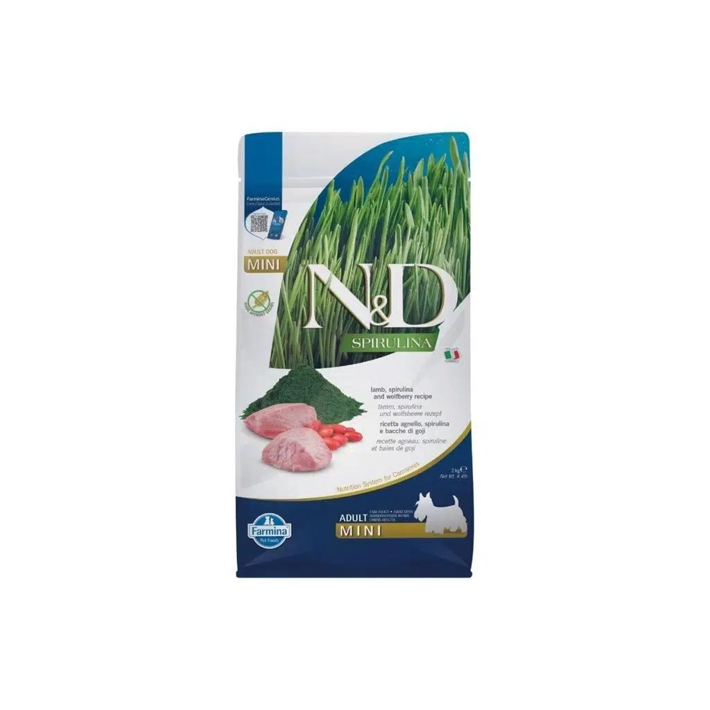 ND Dog Spirulina Kuzu Etli Mini Irk Köpek Maması 2 Kg