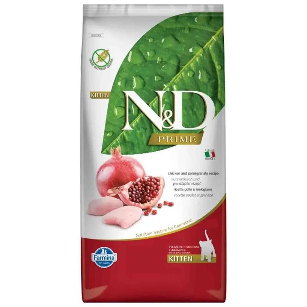 N&D Tahılsız Tavuk Etli ve Narlı 10 Kg Yavru Kuru Kedi Maması