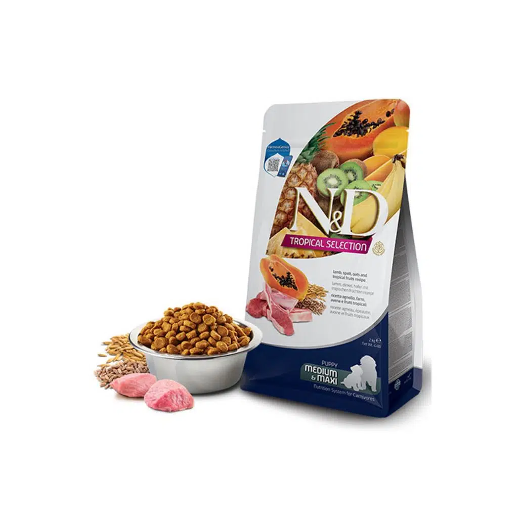 N&D Tropical Selection Kuzu Etli ve Tropikal Meyveli Orta ve Büyük Irk Yavru Köpek Maması 10 Kg