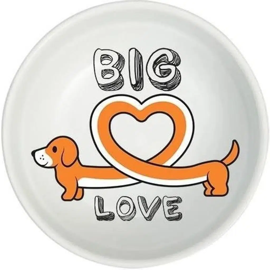 Natura Seramik Mama Kabı Dog Love 400 ml 15 cm