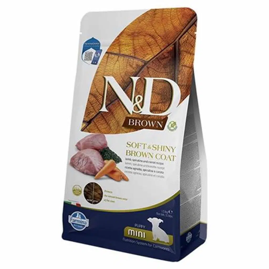 ND Dog Brown Kuzulu Spirulinalı Mini Yavru Köpek Maması 1,5 kg