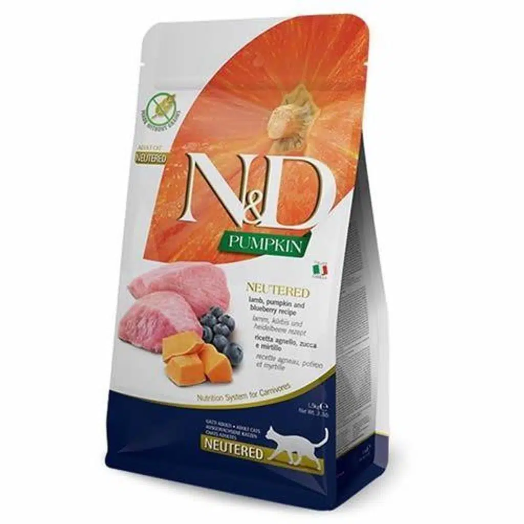 N&D Pumpkin Kuzulu Yaban Mersinli Kısırlaştırılmış Kedi Maması 1,5 Kg