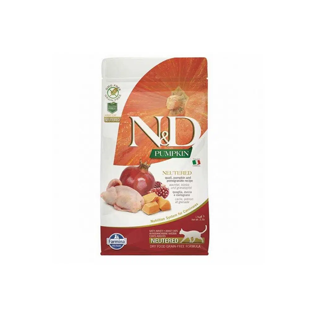 N&D Pumpkin Balkabaklı Bıldırcınlı Narlı Kısırlaştırılmış Kedi Maması 5 Kg