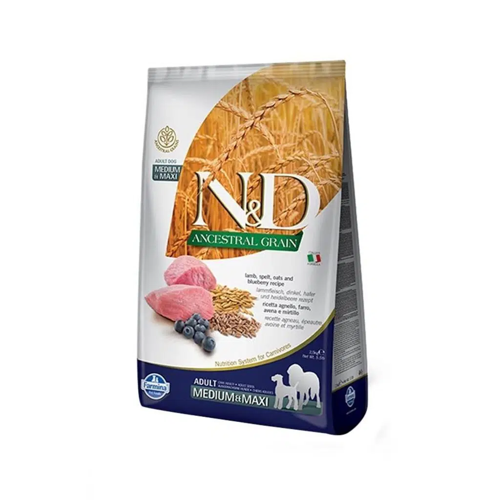 N&D Düşük Tahıllı Kuzulu Yaban Mersinli Yetişkin Köpek Maması 12 Kg