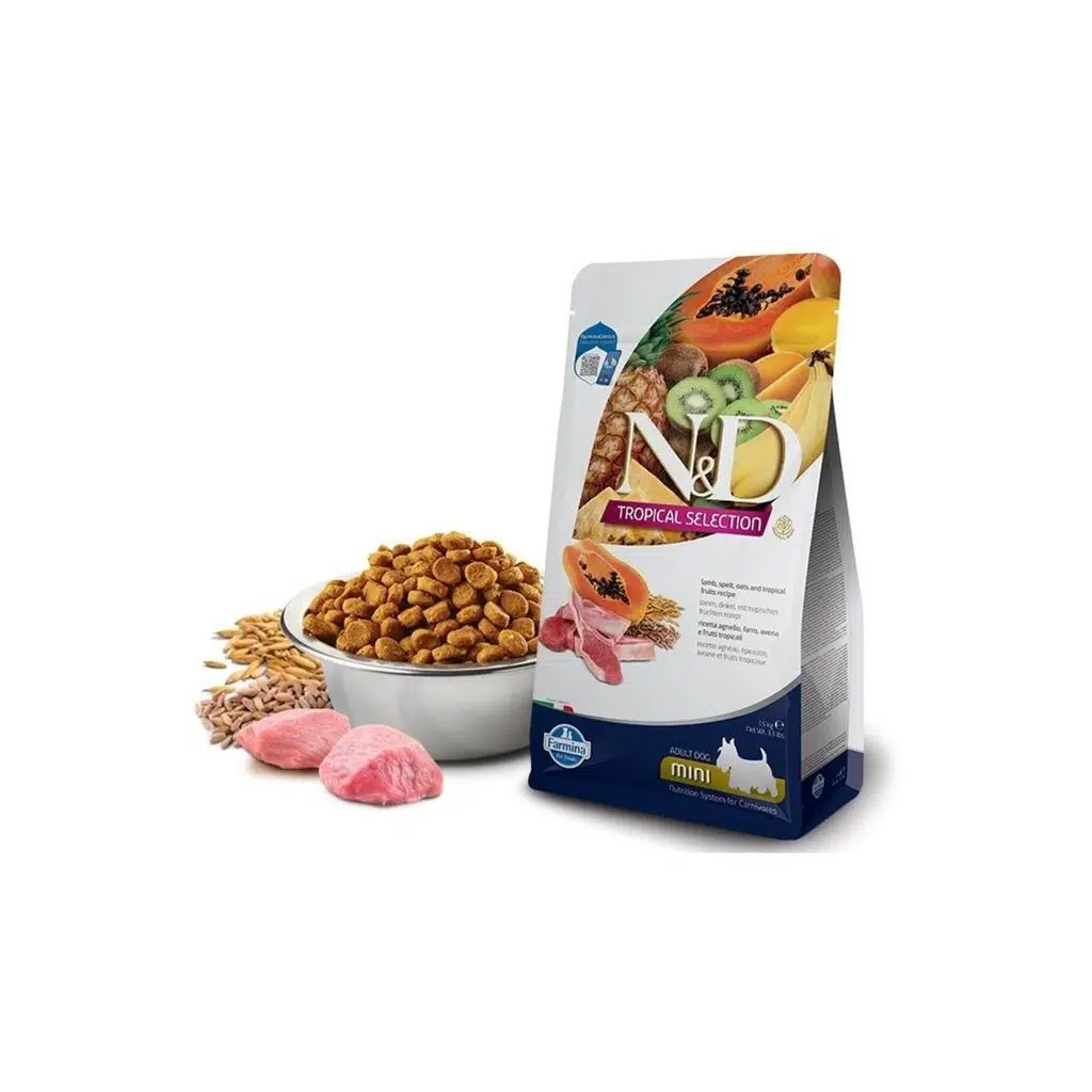 N&D Tropical Selection Kuzu Etli ve Tropikal Meyveli Mini Irk Yetişkin Köpek Maması 1,5kg