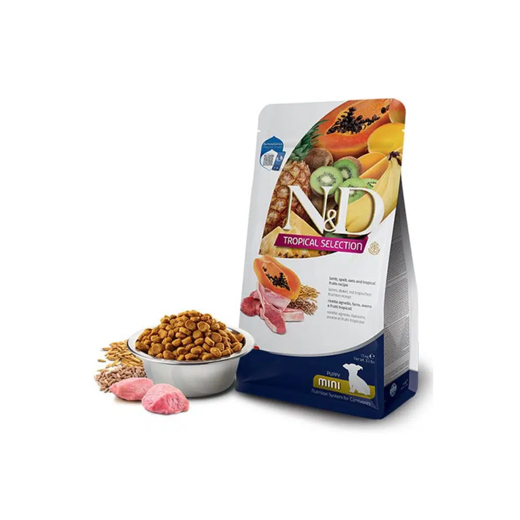 N&D Tropical Selection Kuzu Etli ve Tropikal Meyveli Mini Irk Yavru Köpek Maması 5 Kg
