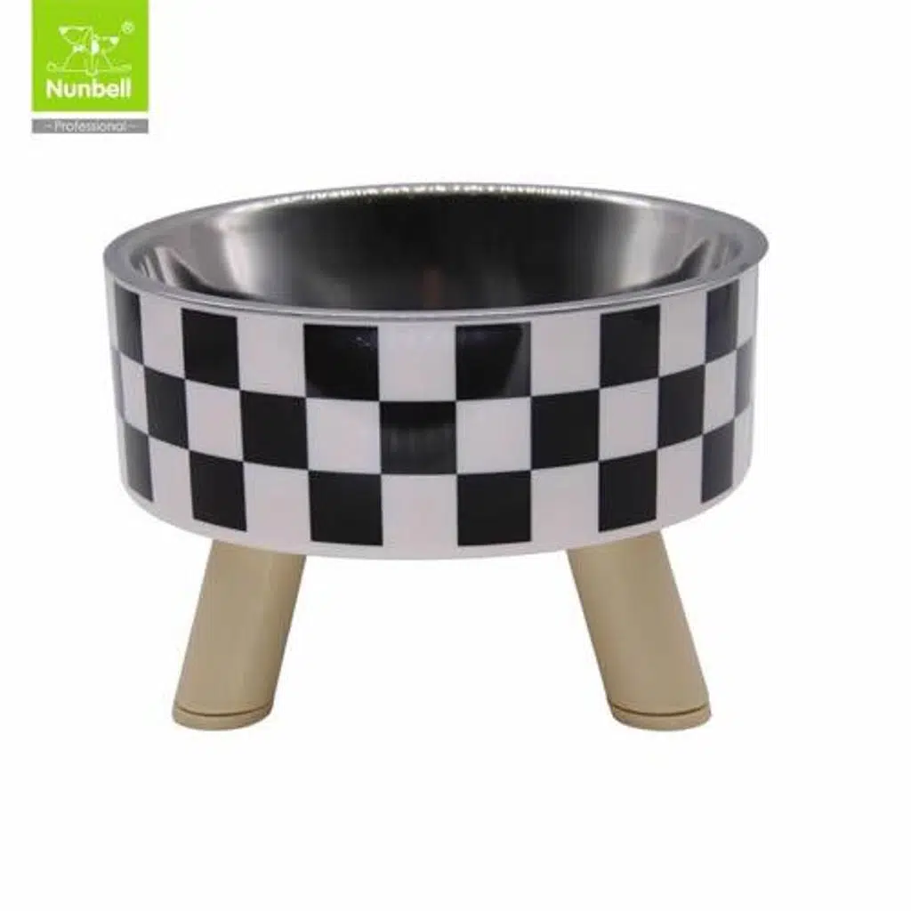 Nunbell Çelik Mama Kabı Kare Desenli