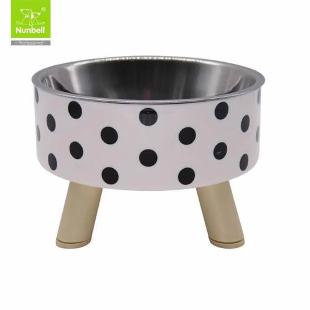 Nunbell Çelik Mama Kabı Puantiye Desenli