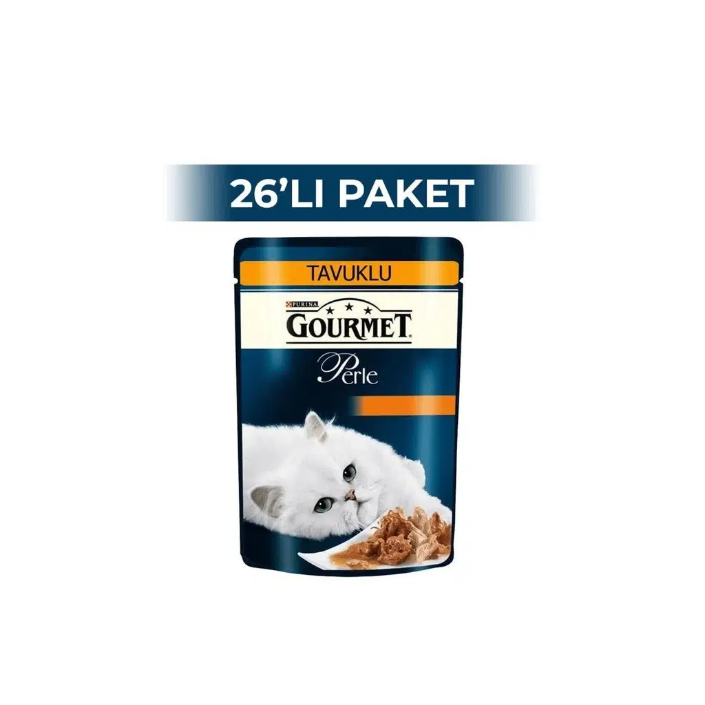 Gourmet Perle Izgara Tavuklu 85 gr 26'lı Yetişkin Kedi Maması