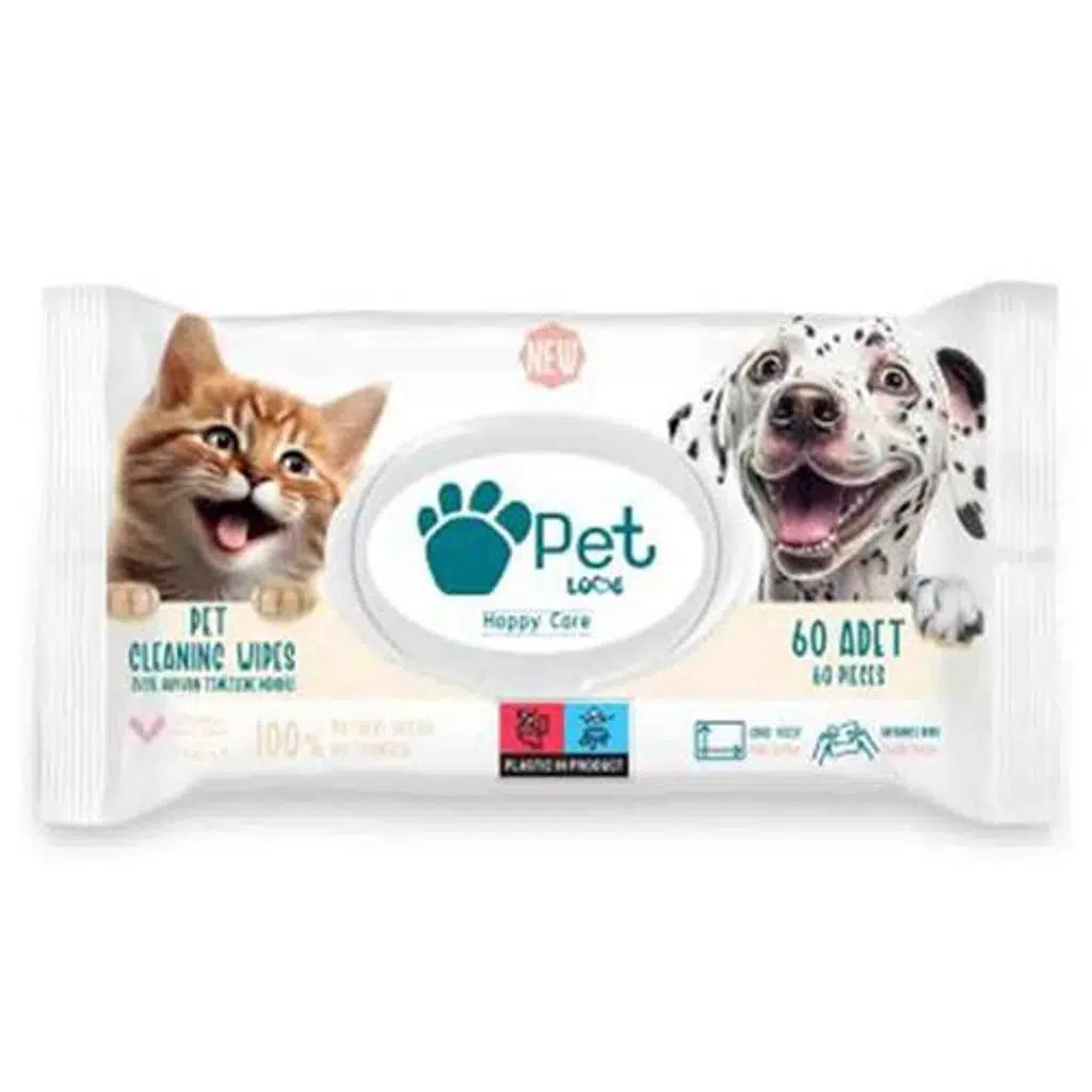 PET LOVE EVCİL HAYVAN TEMİZLEME MENDİLİ