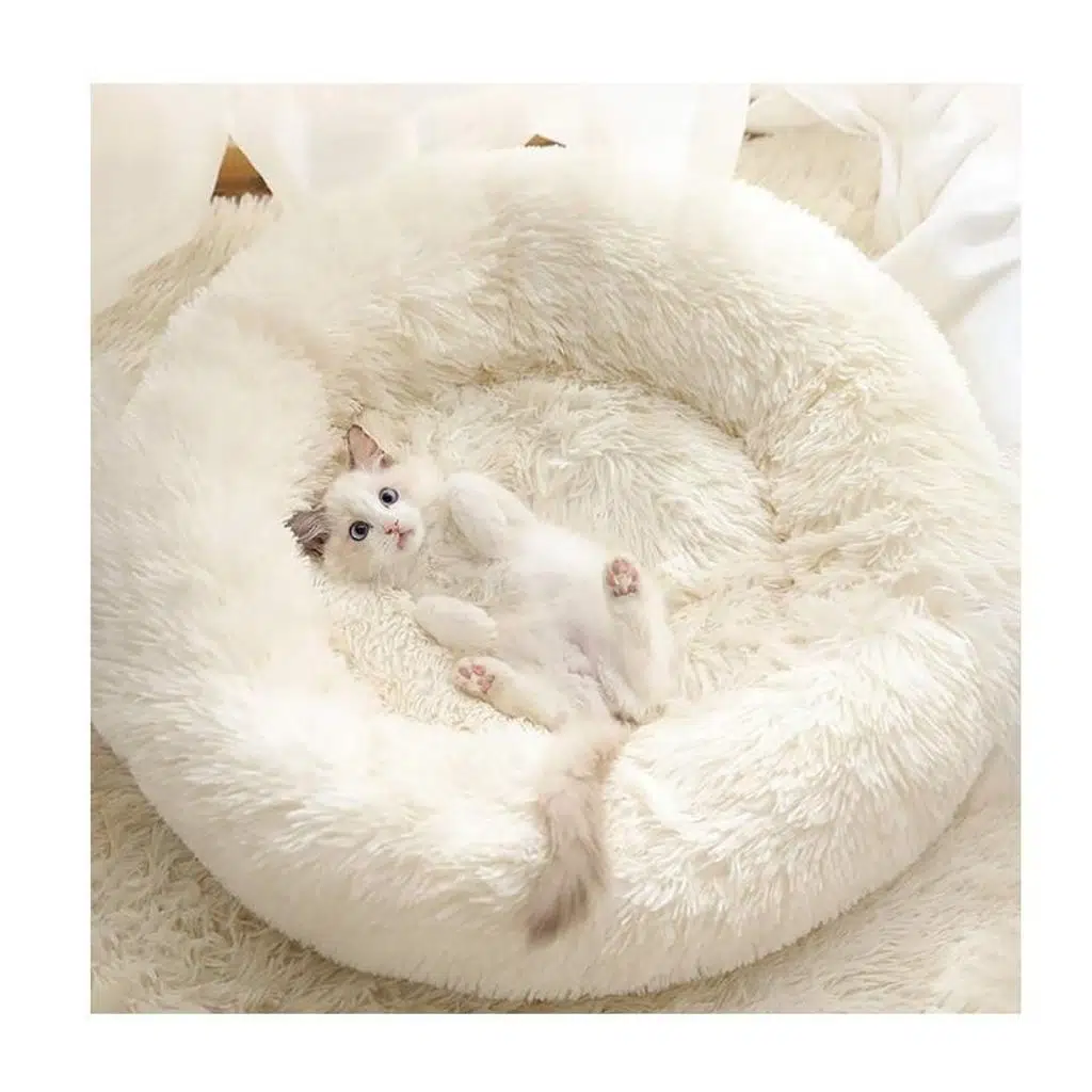 Poffin Peluş Yatak Krem 70 cm