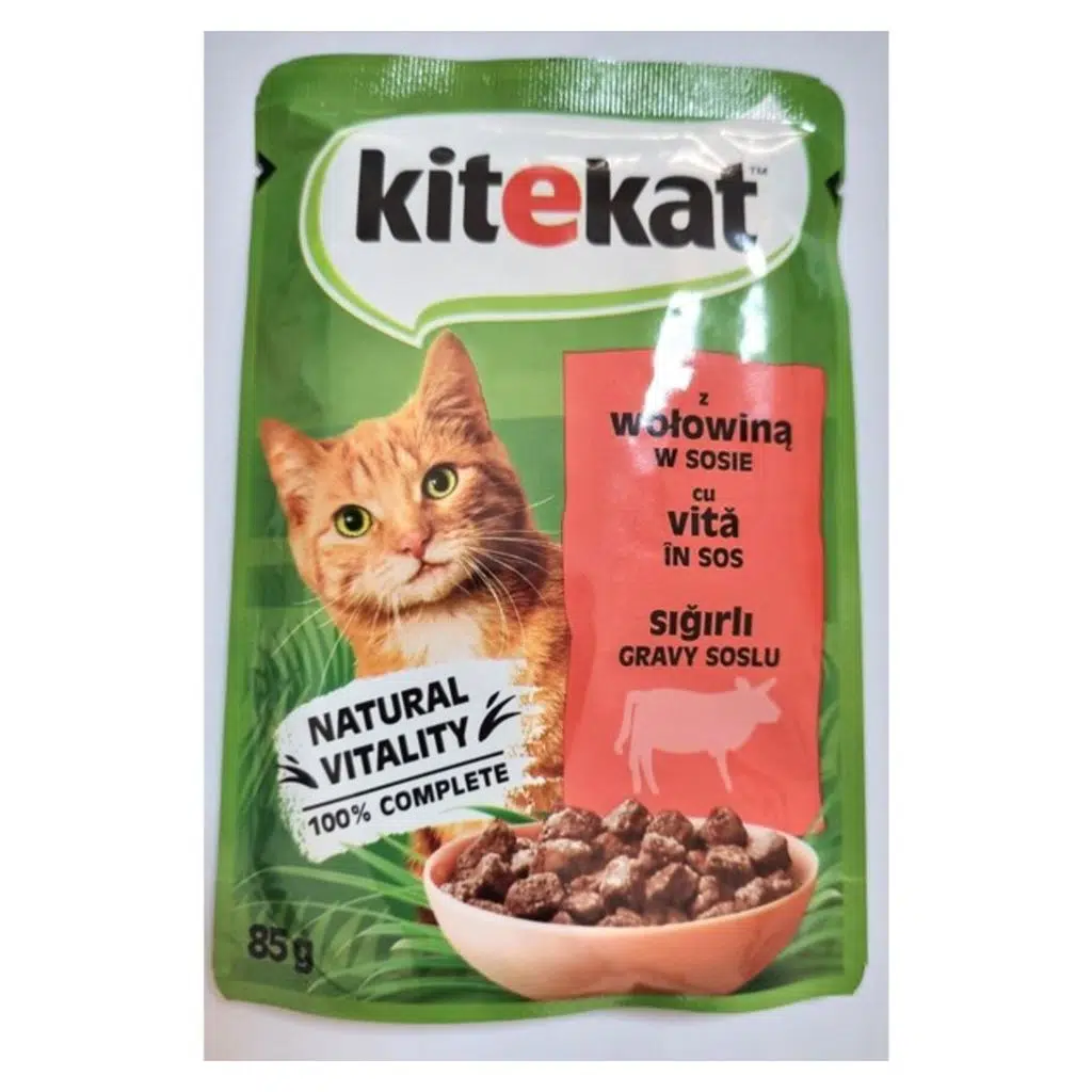 Kitekat Pouch Yaş Mama Sığır Etli 85GR 28 Adet