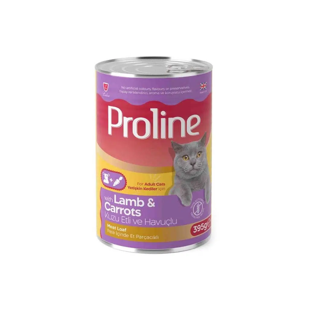 Proline Parça Kuzu Etli ve Havuçlu Ezme Yetişkin Kedi Konservesi 395gr