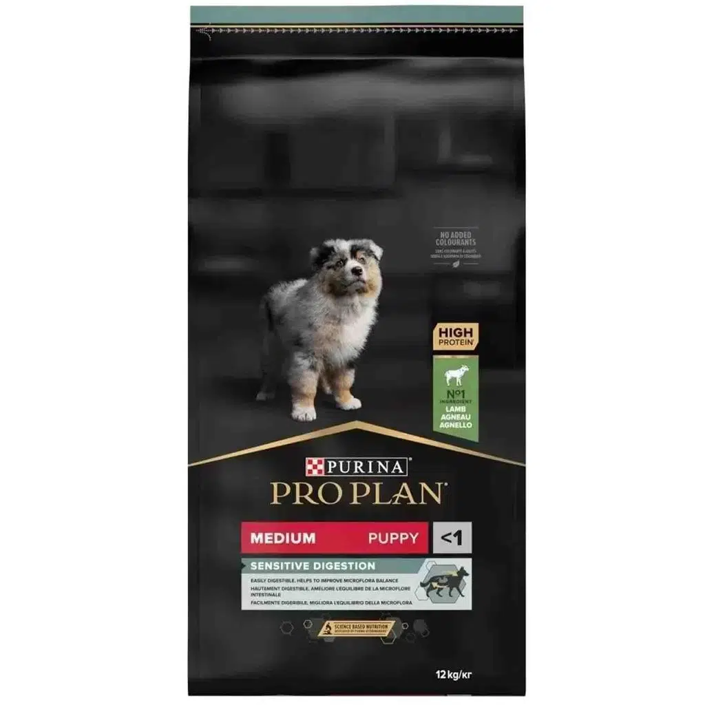 Pro Plan Puppy Medium Sensitive Digestion Kuzulu ve Pirinçli Orta Irk Yavru Köpek Maması 12kg