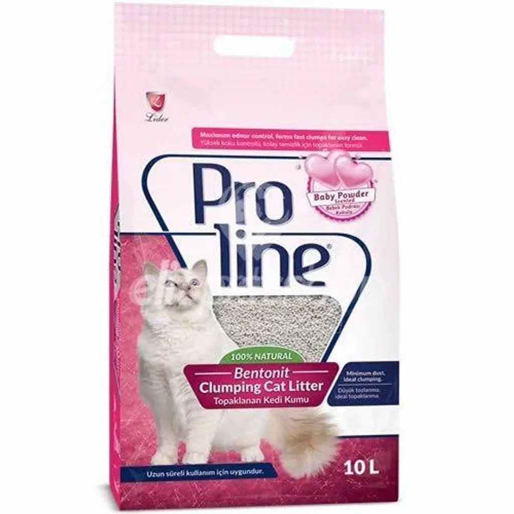 Proline Kedi Kumu Kalın Taneli Bebek Pudralı 10 Lt