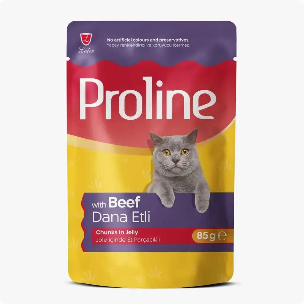 Proline Pounc Jöleli Dana Etli Yetişkin Kedi Yaş maması 85 gr