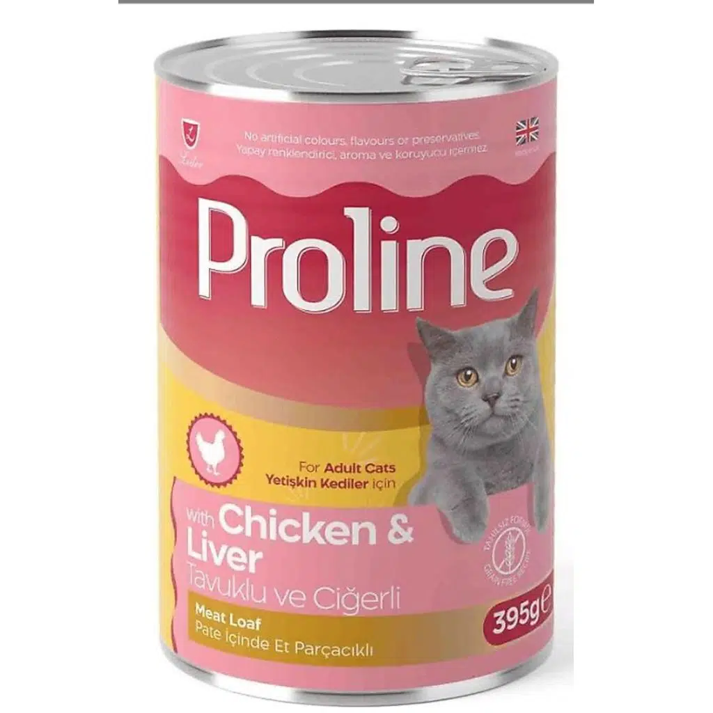 Proline Parça Tavuk Etli ve Ciğerli Ezme Yetişkin Kedi Konservesi 395gr