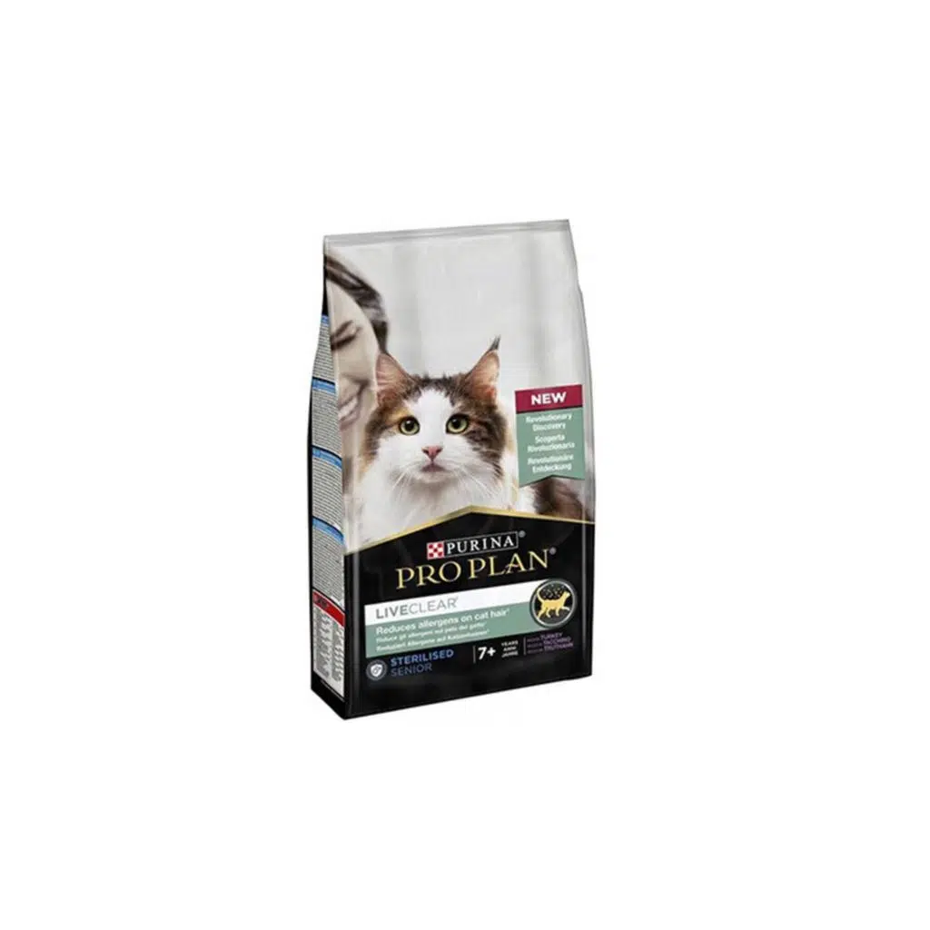 Pro Plan Cat LiveClear 7 Hindili Alerjen Azaltan Kısırlaştırılmış Yaşlı Kedi Maması 1,4kg