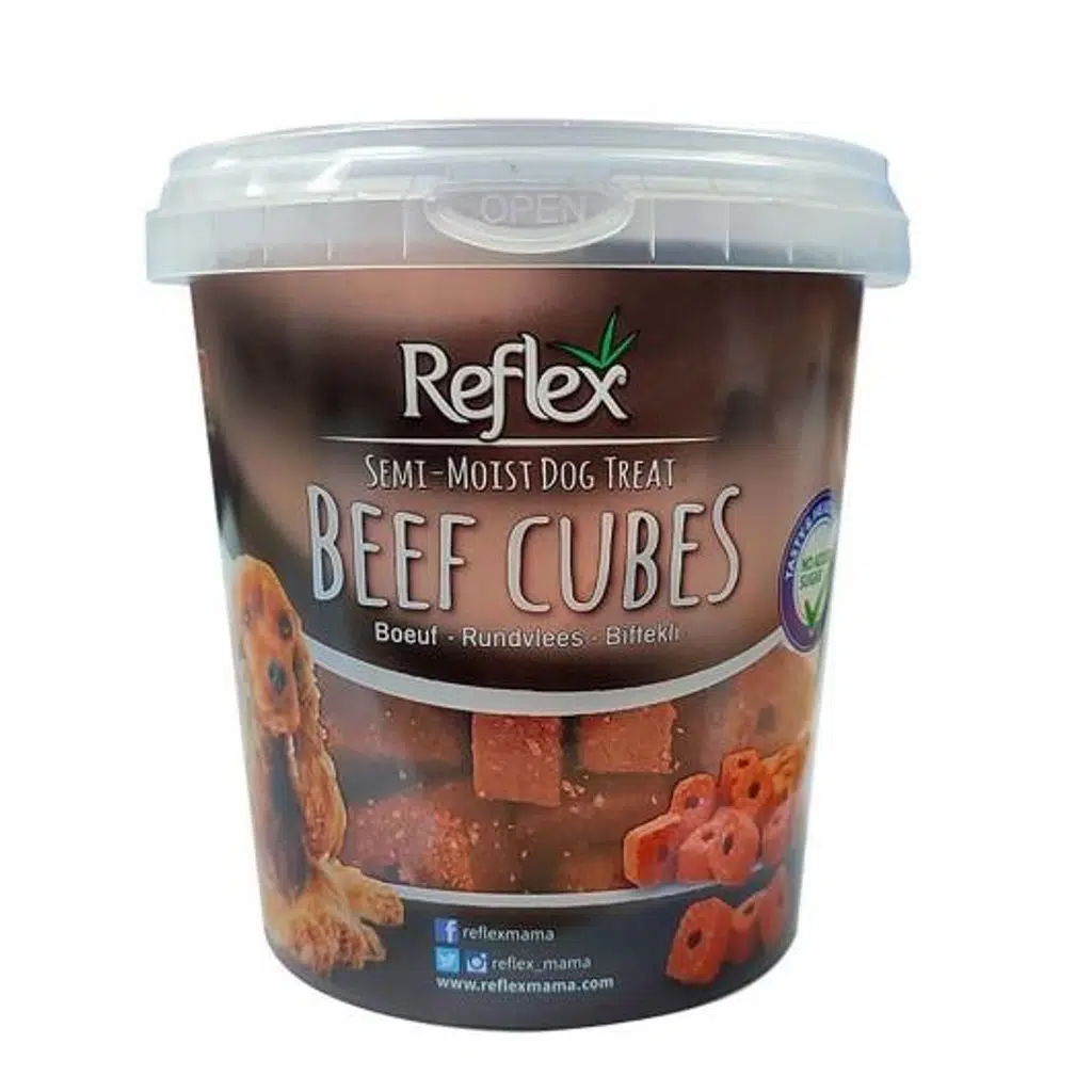 Reflex Biftekli Yarı Yumuşak Küp Köpek Ödül Maması 500gr