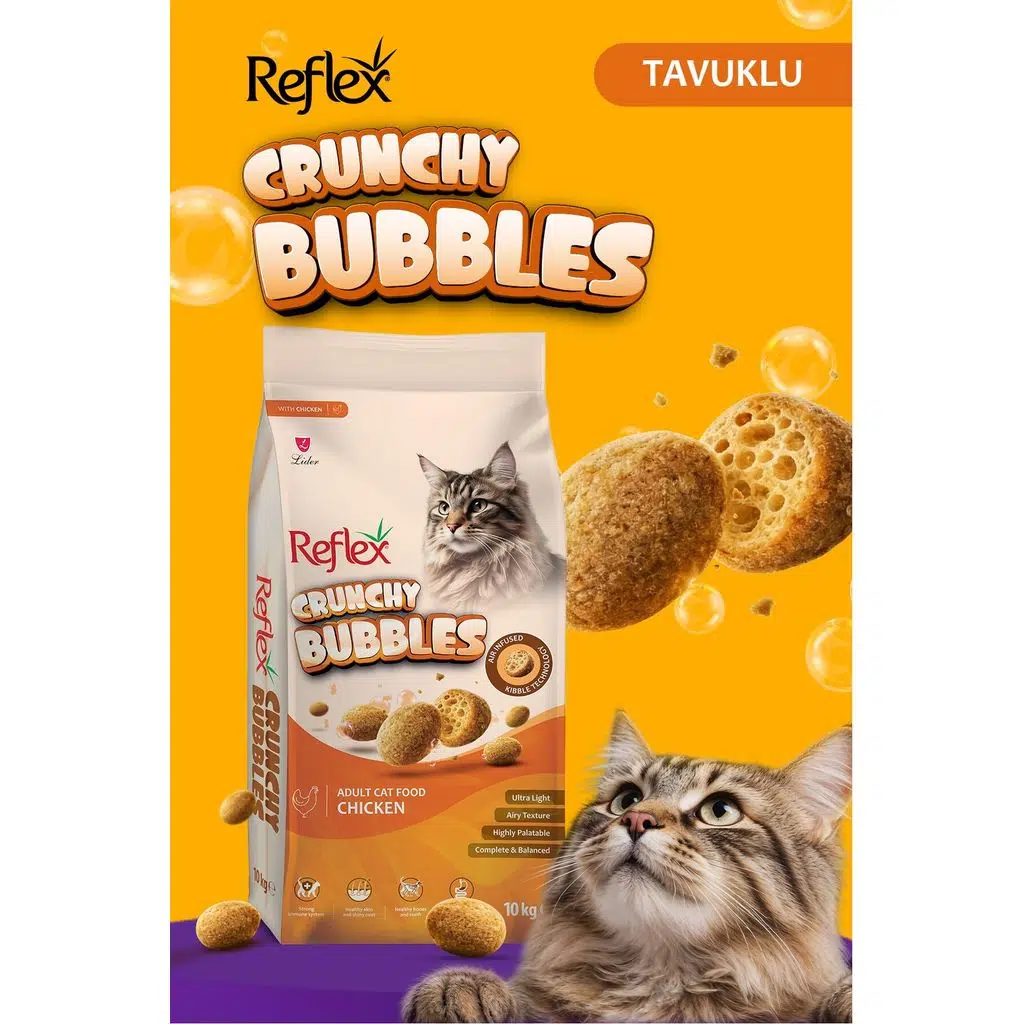 Reflex Crunchy Bubbles Tavuk Etli Kedi Maması 10 kg