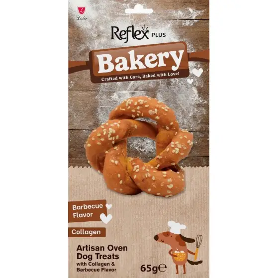 Reflex Plus Bakery Barbekü Aromalı Düğümlü Yıldız Ekmek Köpek Ödül Maması 65gr