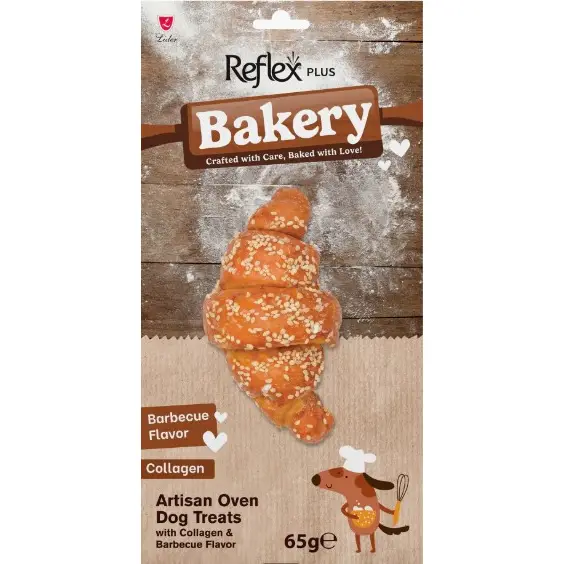 Reflex Plus Bakery Barbekü Aromalı Kruvasan Çiğnemelik Köpek Ödül Maması 65gr