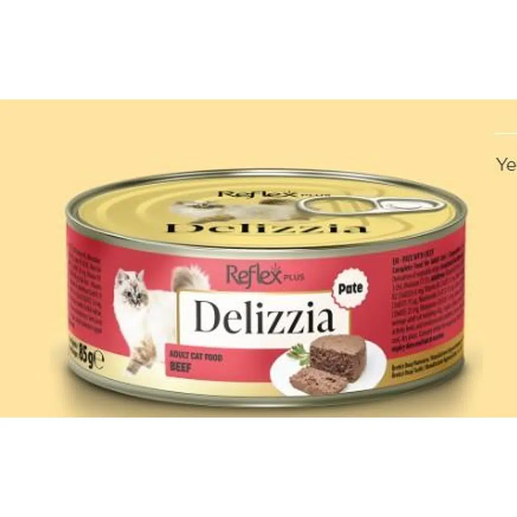 Reflex Plus Delizzia Kıyılmış Dana Etli Kedi Konservesi 85 gr