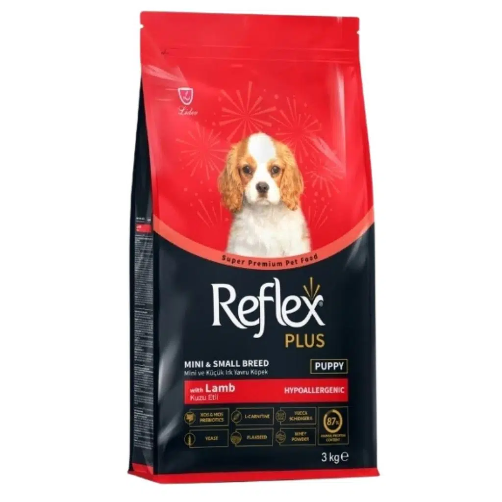 Reflex Plus Kuzu Etli Mini ve Küçük Irk Yavru Köpek Maması 3 kg