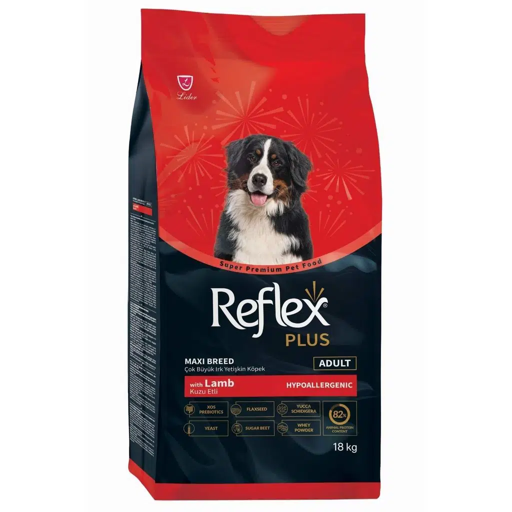 Reflex Plus Orta ve Büyük Irk Kuzu Etli Yavru Köpek Maması 12kg