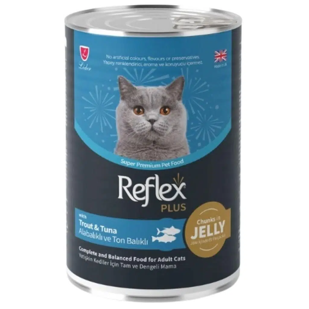 Reflex Plus Parça Etli Alabalıklı Tonlu Kedi Konservesi 400 Gr