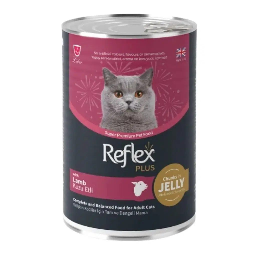 Reflex Plus Parça Etli Kuzulu Kedi Konservesi 400 Gr