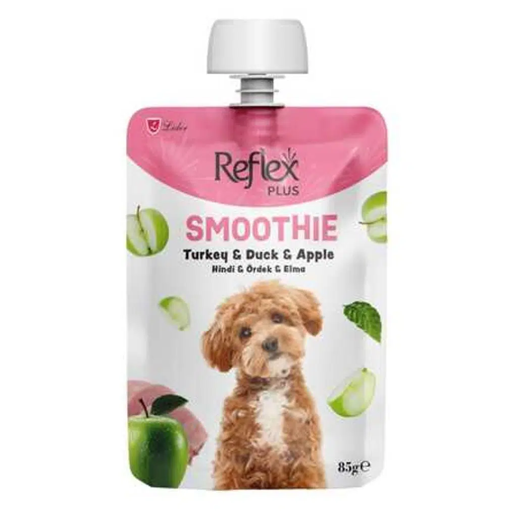 Reflex Plus Smoothie Hindi Etli Ördekli ve Elmalı Sıvı Köpek Ödülü 85gr