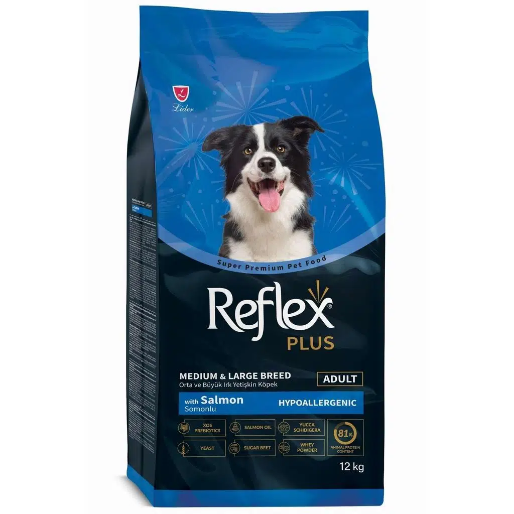 Reflex Plus Somonlu Orta Büyük Irk Yetişkin Köpek Maması 12 kg