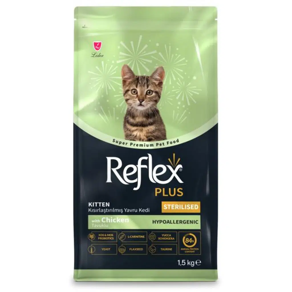Reflex Plus Sterilised Kitten Tavuklu Kısırlaştırılmış Yavru Kedi Maması 1.5 kg