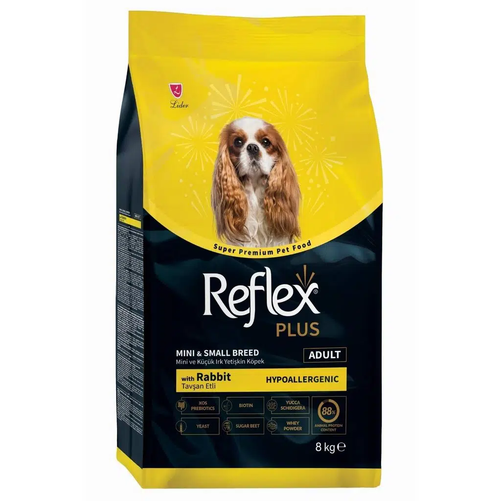 Reflex Plus Tavşan Etli Mini ve Küçük Irk Yetişkin Köpek Maması 8kg