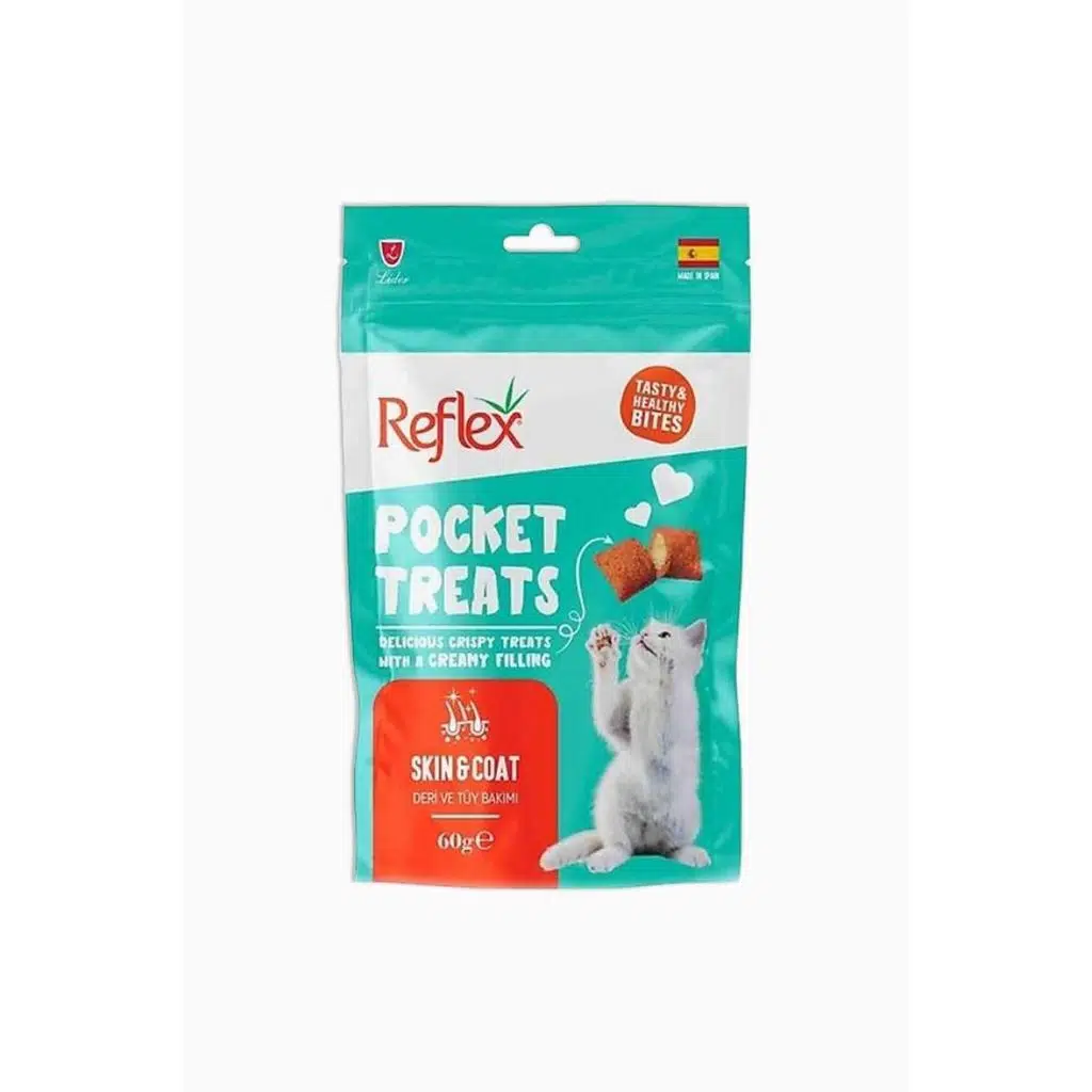 Reflex Pocket Treats Skin and Coat Kedi Ödülü 60 gr