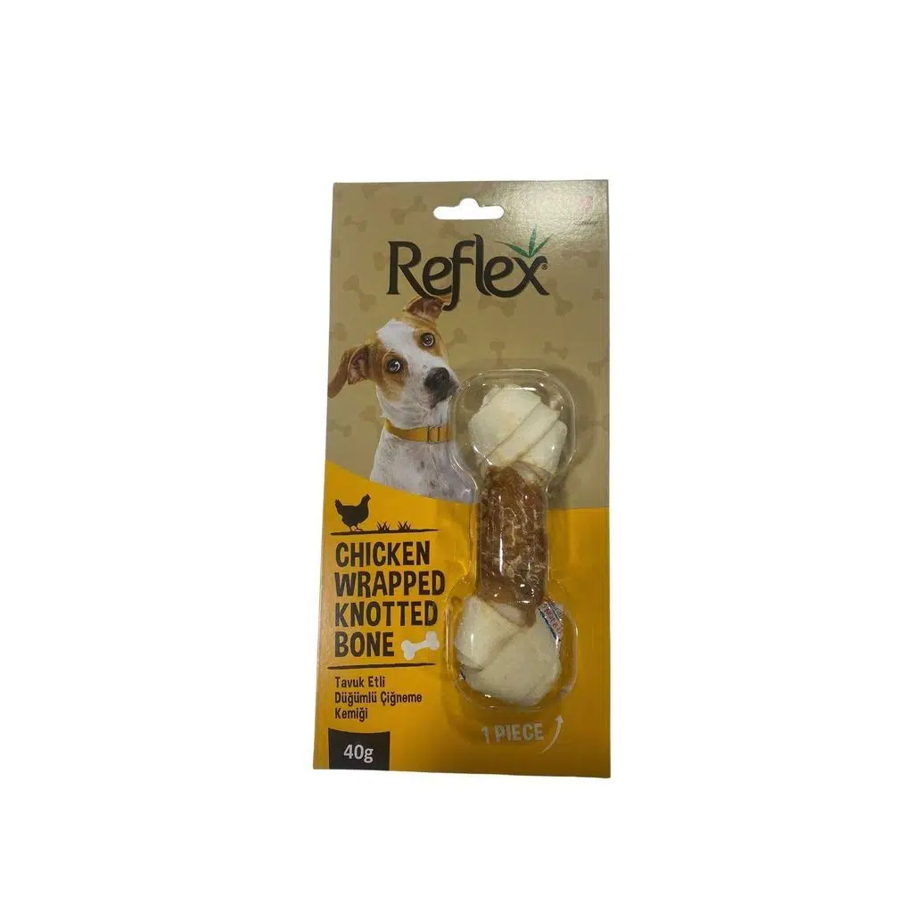 Reflex Tavuk Düğümlü Köpek Ödül Kemiği 40 Gr