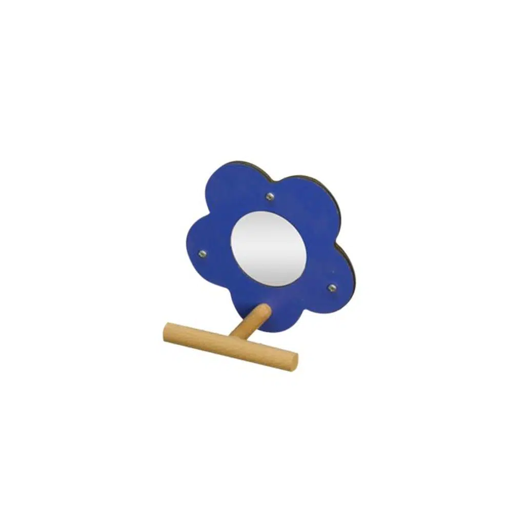 Rotipet kuş oyuncağı ahşap tünekli papatya ayna