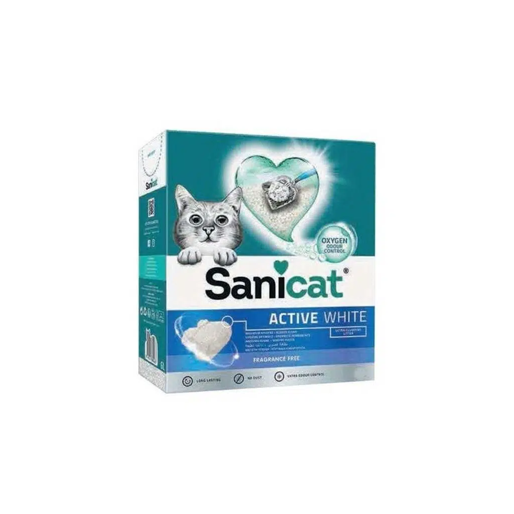 Sanicat Active White Ultra Topaklanan Kedi Kumu 10 LT