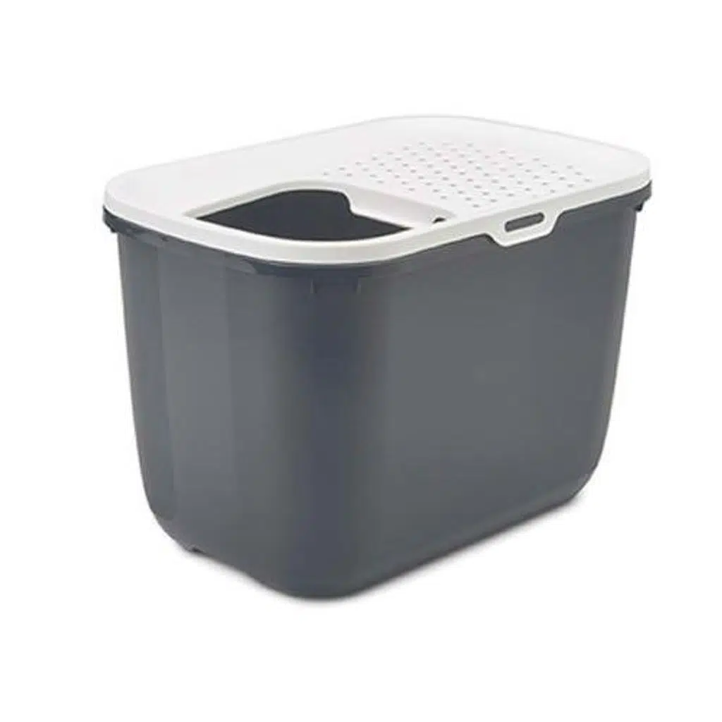 Savic Hop In üstten girişli kedi tuvaleti ANTRASİT