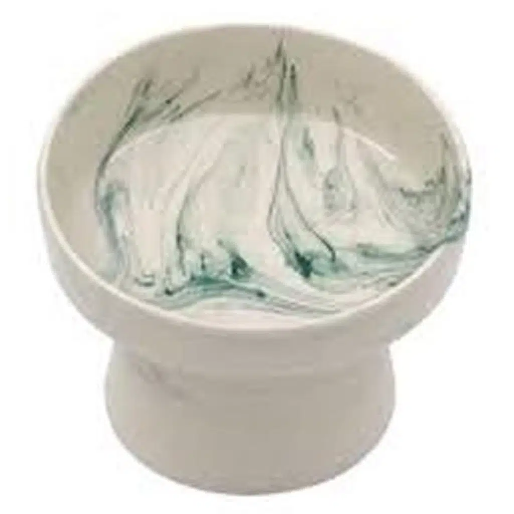 Seramik Yüksek Ayaklı Mama Kabı Yeşil