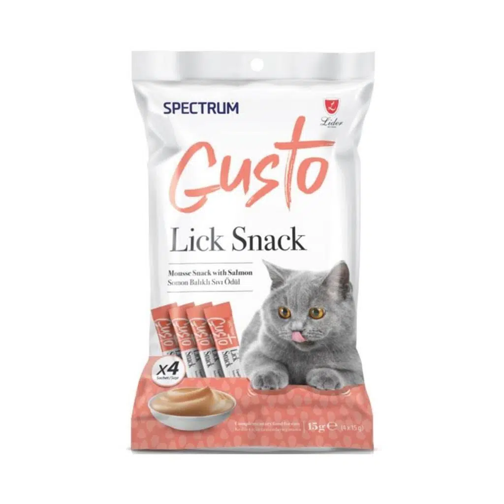 Spectrum Gusto Somonlu Sıvı Kedi Ödül Maması 4x15gr